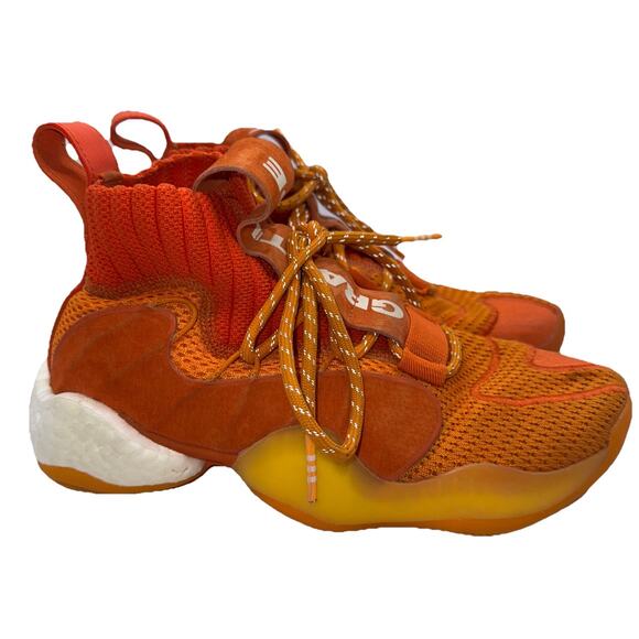 Adidas Pharrell Williams x Crazy BYW X EG7728 Orange Basketball Men’s Size 5.5 - Picture 2 of 5